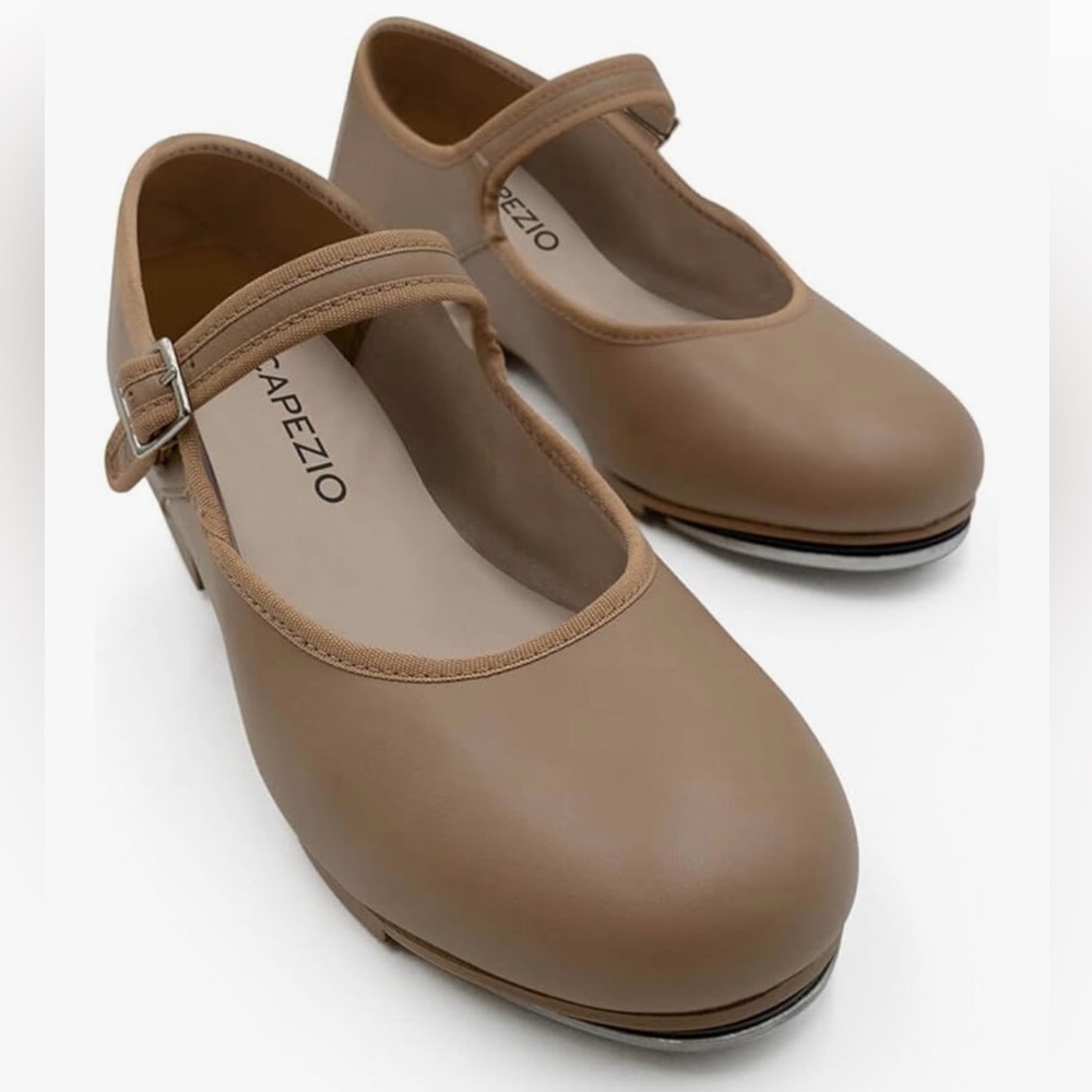 Capezio Beige 3800 Mary Jane Tap Shoes - size 11M(kids)